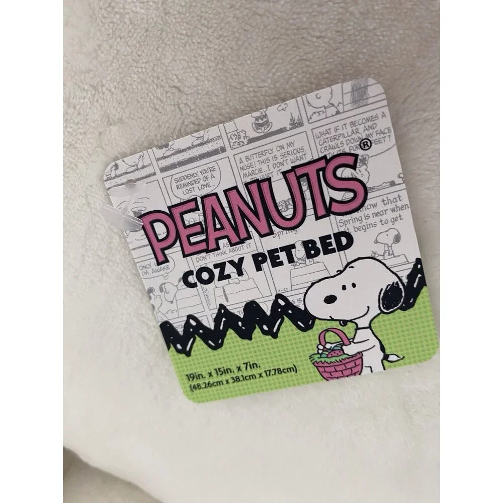 Peanuts Snoopy Small Dog Pet Cozy Cuddler Bed Easter Basket Eggs 19 X 15 X‎ 7”